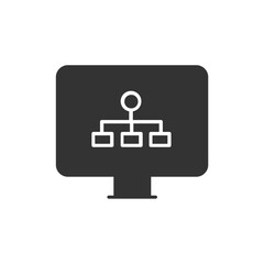 Set of Silhouette web hosting Icons. Vector Illustration isolated on white background.