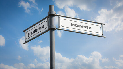 Signposts the direct way to interest versus disinterest