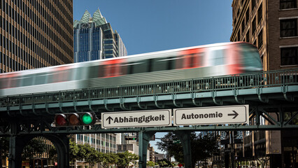 Signposts the direct way to Autonomy versus Dependency