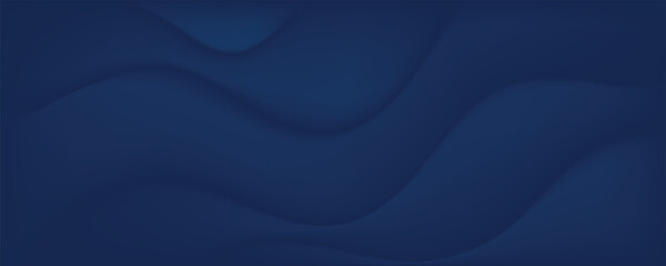 Blue soft luxury geometric abstract background with waves effect. Minimal modern graphic design element cutout style concept for banner, flyer, card, or brochure cover
