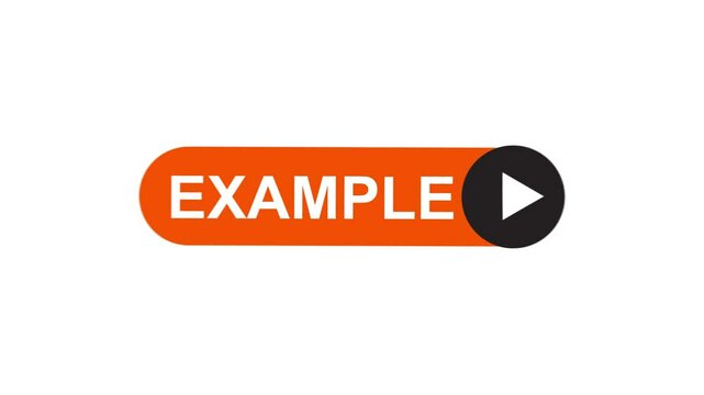 example button animation video clip on white background for video transition 