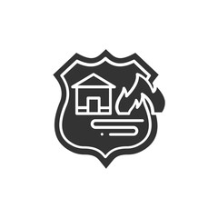 Set of Silhouette web hosting Icons. Vector Illustration isolated on white background.