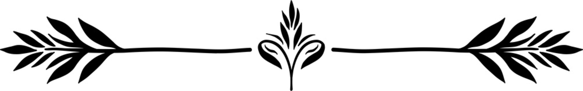 Floral and flower frame divider illustration.