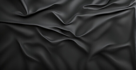 Fototapeta premium Black paper poster texture background, Weathered black paper texture, black Friday banner. Crumpled black paper with wrinkles and rubbed corners 