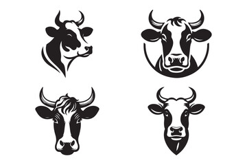 Cow silhouette vector illustration
