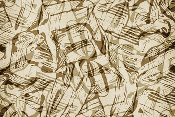 Obraz premium Abstract illustration in vintage style. For use in graphics, for wall decor.