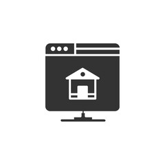 Set of Silhouette web hosting Icons. Vector Illustration isolated on white background.