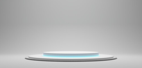 Circular stage Circular podium base 3D illustration