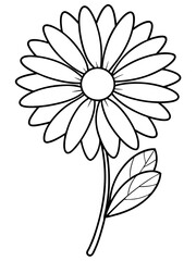 Line art of Daisy Flower vector illustration 