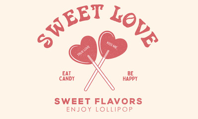 Sweet candy design for t shirt. Candy clipart, Sweet candy drawing for kid, girl, boy. Heart shape candy graphic print design.
