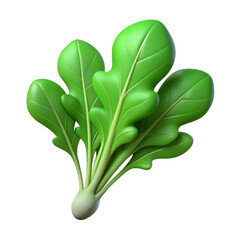 Fresh Green Spinach Leaves Isolated