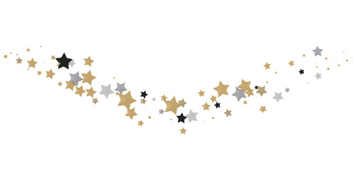 Festive Celestial Cascade: Mesmerizing 3D Illustration of Descending Christmas Stars