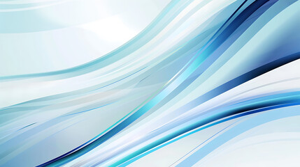 Futuristic Abstract Wave Pattern in Light Blue and White