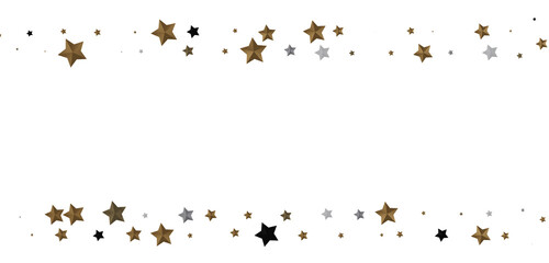 Festive Celestial Cascade: Mesmerizing 3D Illustration of Descending Christmas Stars