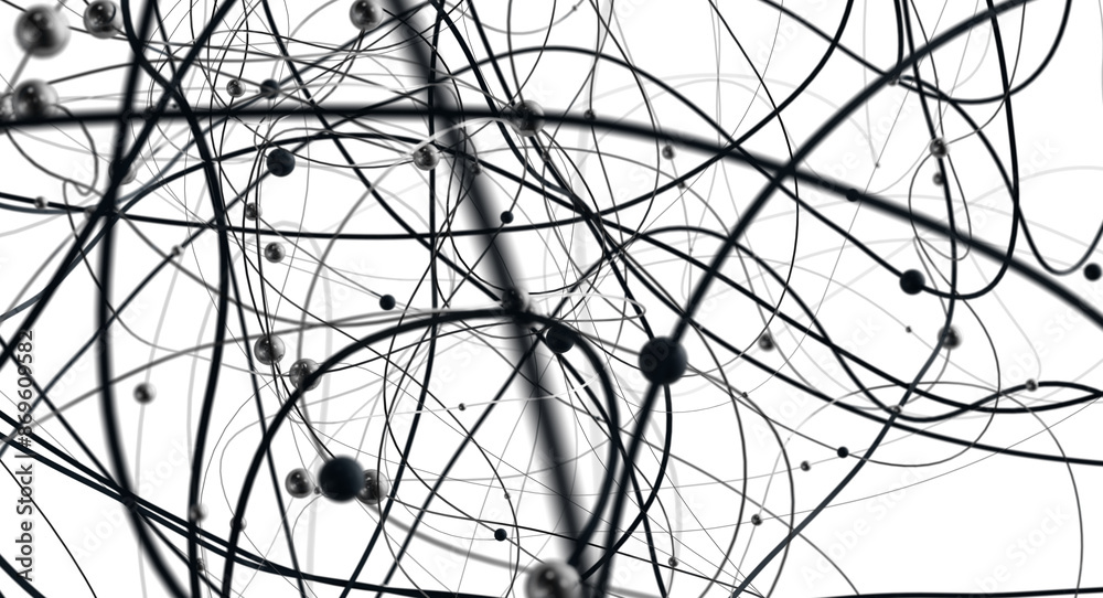 Leinwandbilder abstract digital background of points and lines. glowing plexus. big data. network or connection.