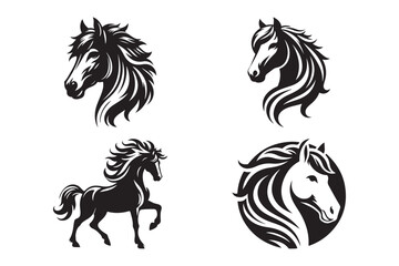 Horse silhouette vector illustration
