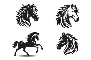 Horse silhouette vector illustration