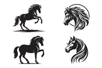 Horse silhouette vector illustration