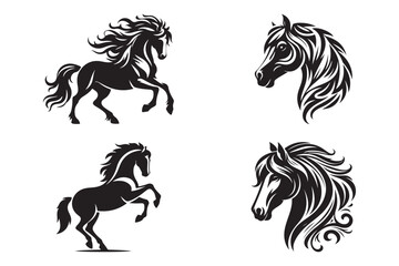 Horse silhouette vector illustration