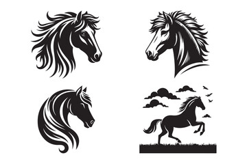 Horse silhouette vector illustration