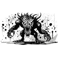 graffiti style monster
