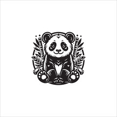 panda, cat, tiger cute design art vector file.