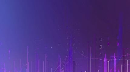 Fototapeta premium Purple Gradient Futuristic Data Background