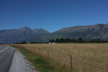 Photo of The Remarkables Mountain Range near Queenstown and Glenorchy, Otago region, South Island of New Zealand.