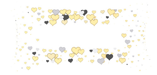  Falling love heart confetti 3d illustration