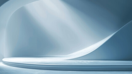 Minimalist Light Blue Background with Shadows for Product Display