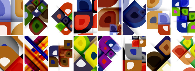 Set of low poly triangles poster geometric backgrounds. Vector Illustration For Wallpaper, Banner, Background, Card, Book Illustration, landing page