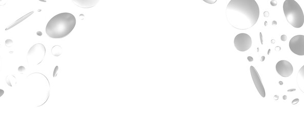 Gilded Celebration: Magnificent 3D Illustration of a Grand silver Confetti Event