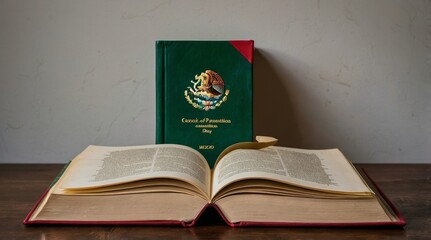 Mexico constitution day with book