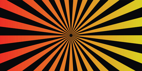 Sun rays Retro vintage style on yellow,chocklet background, Sunburst Pattern Background. Rays. Summer Banner Vector