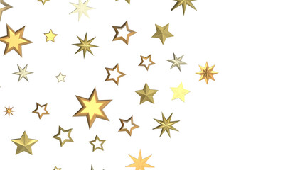 Christmas Star Plummet: Astonishing 3D Illustration Depicting Falling Holiday Stardust