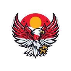 Obraz premium indonesia independence day doodle line drawing vector illustration