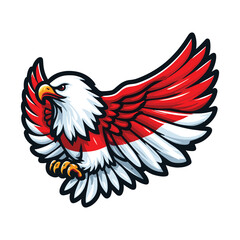 Obraz premium indonesia independence day doodle line drawing vector illustration