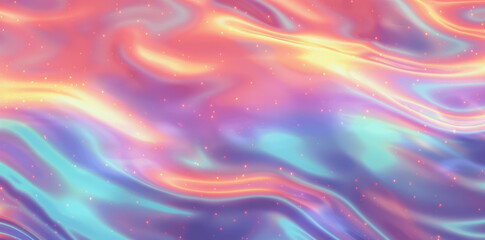 Fototapeta premium Seamless Holographic Rainbow Foil Texture Pastel Iridescent Unicorn Marble Swirl Abstract Pattern