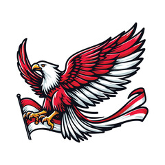 Obraz premium indonesia independence day doodle line drawing vector illustration