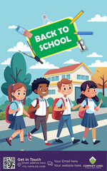 Back-to-school sale banner, poster concept
