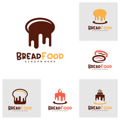 Set of Bread Food logo vector template, Creative Bread logo design concepts