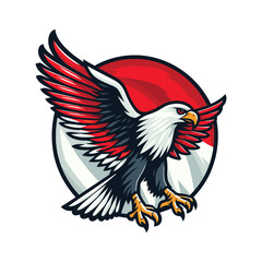 Obraz premium indonesia independence day doodle line drawing vector illustration