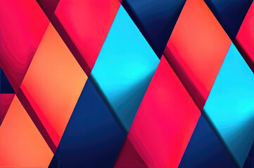 Fototapeta premium Generative AI Colorful Geometric Line Gift Pattern Art, contemporary patterns art, geometric lines, each design offers dynamic geometry and cheerful colors, colorful geometric line pattern art