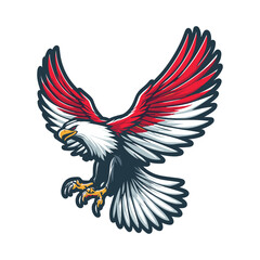 Obraz premium indonesia independence day doodle line drawing vector illustration