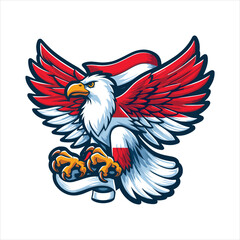 Obraz premium indonesia independence day doodle line drawing vector illustration