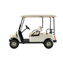 High-quality golf cart on white background.