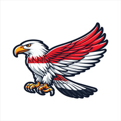 Obraz premium indonesia independence day doodle line drawing vector illustration