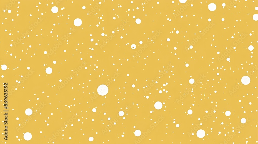 Poster yellow an illustration of a simple pattern of white dots