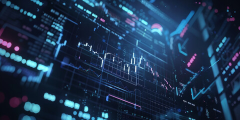 Obraz premium Data analysis with charts and data points.