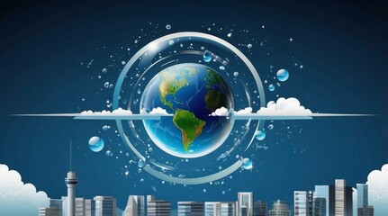Vector world ozone day vector illustration for poster
